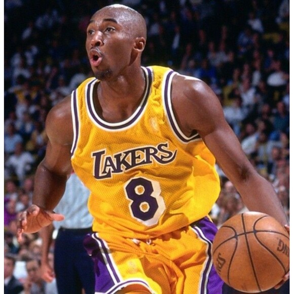 Kobe Bryant #8 (Mitchell/Ness)-(Lakers)-(Yellow)-(Jersey)-(New Cond.)-(M)-$93.00 - Picture 2 of 13